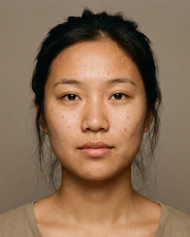 Bare-faced before photo for the Clean Girl look